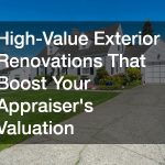 High-Value Exterior Renovations That Boost Your Appraisers Valuation